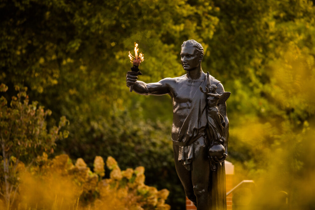Torchbearer Statue in Circle Park