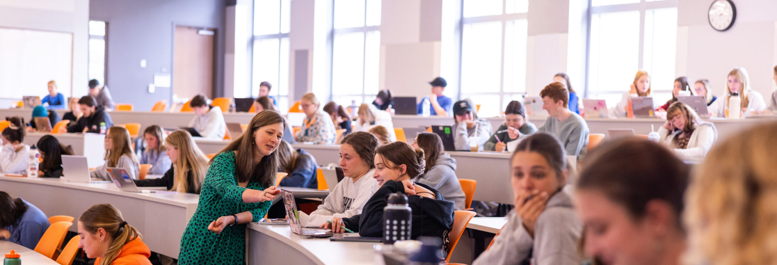 Associate Professor, BCMB, teaches a Cellular & Molecular Biology class (BIOL 160) inside the Mossman Building